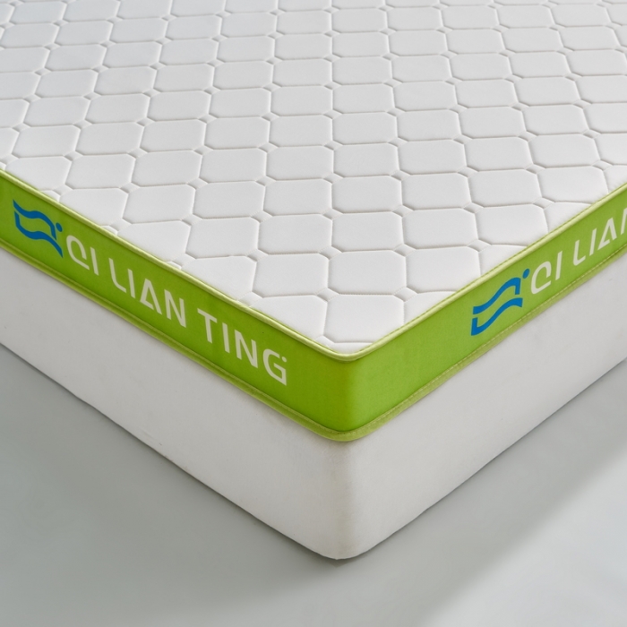 91家纺网 家纺一手货源 找家纺 祁恋婷 2023新款A类牛奶丝乳胶记忆棉床垫【床垫遮盖物】 QLT-元气绿