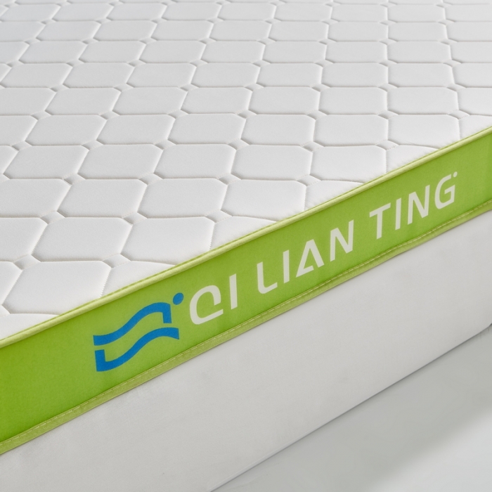 91家纺网 家纺一手货源 找家纺 祁恋婷 2023新款A类牛奶丝乳胶记忆棉床垫【床垫遮盖物】 QLT-元气绿