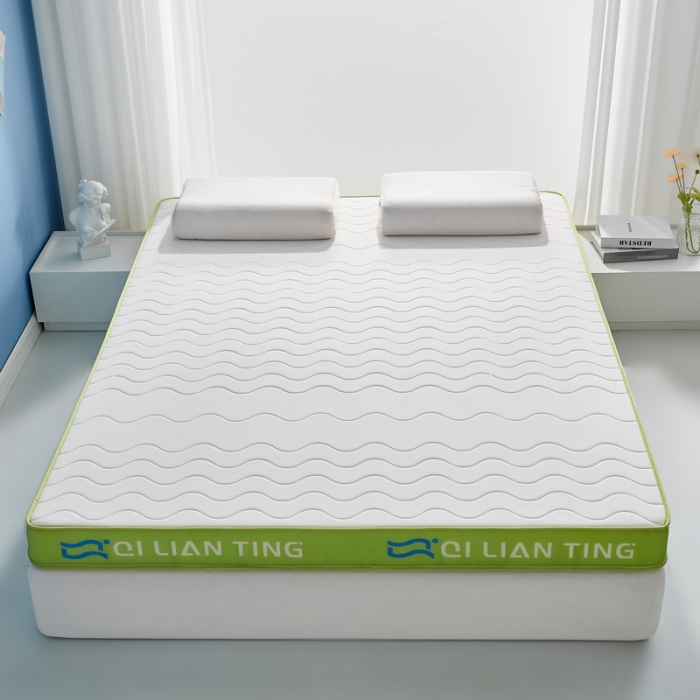 91家纺网 家纺一手货源 找家纺 祁恋婷 2023新款A类牛奶丝乳胶记忆棉床垫【床垫遮盖物】 QLT-太空绿