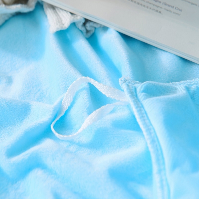 91家纺网 家纺一手货源 找家纺 梵克保罗 2024新款秋冬婴儿绒卡通轻奢刺绣四件套 火列鸟-天兰