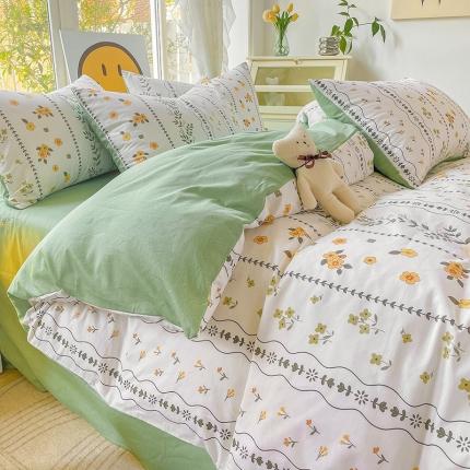 91家纺网 家纺一手货源 找家纺 （总）N先生 2025全棉13372卡通小清新系列四件套（提供买家秀）