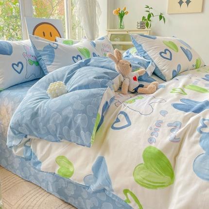 91家纺网 家纺一手货源 找家纺 （总）N先生 2025全棉13372卡通小清新系列四件套（提供买家秀）