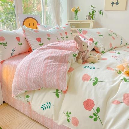 91家纺网 家纺一手货源 找家纺 （总）N先生 2025全棉13372卡通小清新系列四件套（提供买家秀）