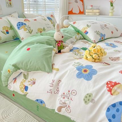 91家纺网 家纺一手货源 找家纺 （总）N先生 2025全棉13372卡通小清新系列四件套（提供买家秀）