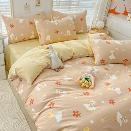 91家纺网 家纺一手货源 找家纺 （总）N先生 2025全棉13372卡通小清新系列四件套（提供买家秀）