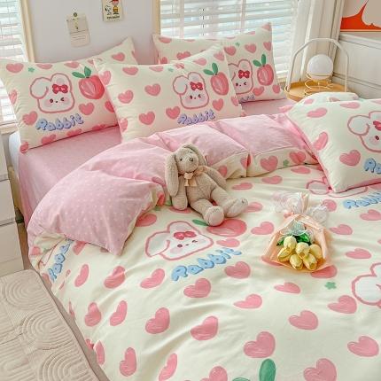 91家纺网 家纺一手货源 找家纺 （总）N先生 2025全棉13372卡通小清新系列四件套（提供买家秀）