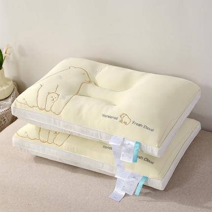 91家纺网 家纺一手货源 找家纺 (总) 梦叶草 2023新款凉感冰丝冰冰熊枕芯枕头