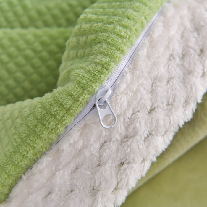 91家纺网 家纺一手货源 找家纺 馨梦缘 2025轻奢宽边纯色A类牛奶绒雕花四件套 贵族-山茶花苹果绿