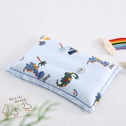 91家纺网 家纺一手货源 找家纺 新款60S长绒棉儿童枕定型枕保健枕枕头枕芯羽丝枕 恐龙宝宝