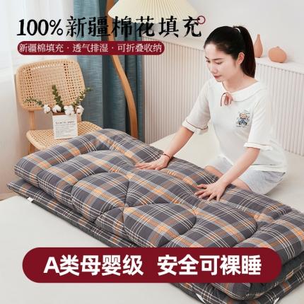 （总）鑫棉坊 2023新款色织水洗棉棉花床垫