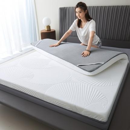 鹿辉 2023新款提花针织棉乳胶复合大床床垫 奢华白