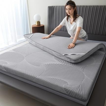 鹿辉 2023新款提花针织棉乳胶复合大床床垫 奢华灰