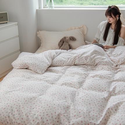 洋铭区 2023新款全棉单品被套 粉玫瑰