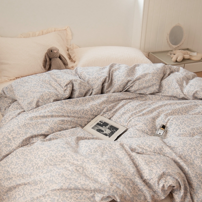 91家纺网 家纺一手货源 找家纺 洋铭区 2023新款全棉单品被套 兰甘菊