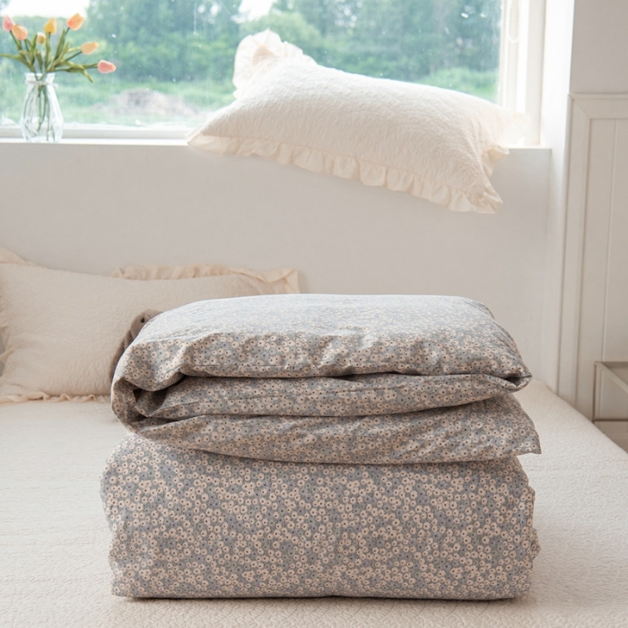 91家纺网 家纺一手货源 找家纺 洋铭区 2023新款全棉单品被套 兰甘菊