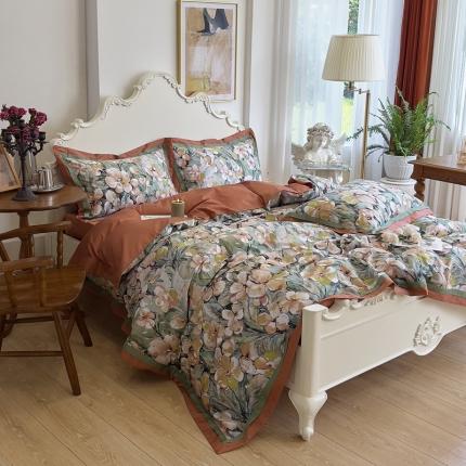 91家纺网 家纺一手货源 找家纺 由丽 2025年7月数码印花新花型 露思-绿