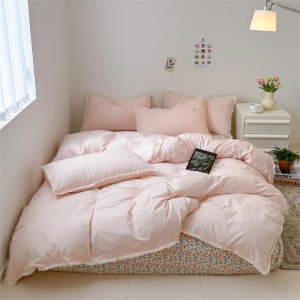 91家纺网 家纺一手货源 找家纺 （总）婳庭 2023新款全棉印花流苏四件套-场景一