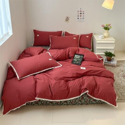 91家纺网 家纺一手货源 找家纺 （总）婳庭 2023新款全棉印花流苏四件套-场景一