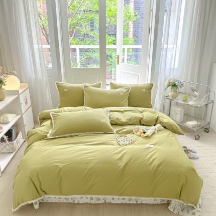 91家纺网 家纺一手货源 找家纺 婳庭 2023新款全棉印花流苏四件套-场景二 春日