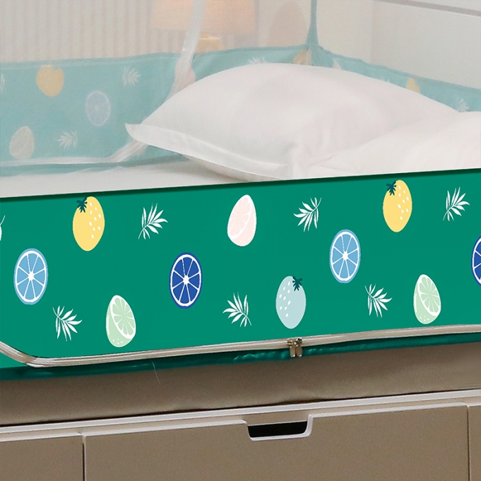 91家纺网 家纺一手货源 找家纺 好梦缘 2023新款免安装钢丝印花蚊帐 清新柠檬