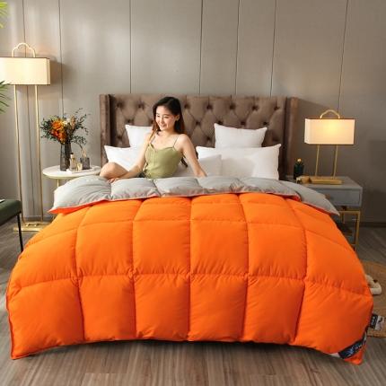 91家纺网 家纺一手货源 找家纺 （总）好梦缘 2023新款纯色双拼羽丝绒被被子被芯