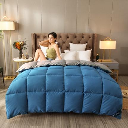 91家纺网 家纺一手货源 找家纺 （总）好梦缘 2023新款纯色双拼羽丝绒被被子被芯