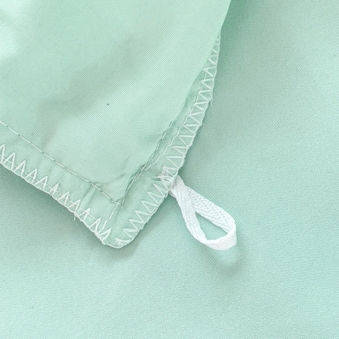 91家纺网 家纺一手货源 找家纺 靓生活 2023新款韩版花边水洗磨毛床裙四件套 浅绿