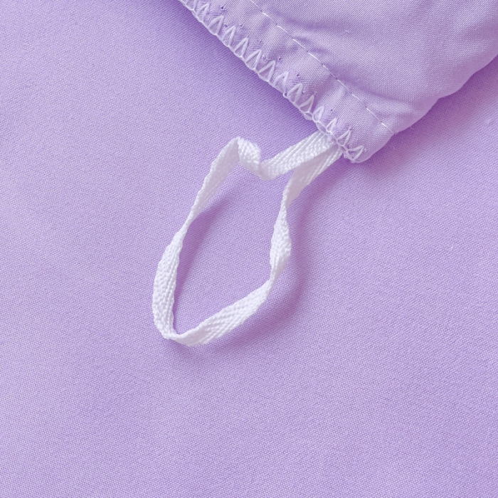 91家纺网 家纺一手货源 找家纺 靓生活 2023新款韩版花边水洗磨毛床裙四件套 香芋紫