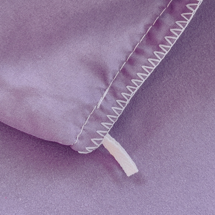 91家纺网 家纺一手货源 找家纺 靓生活 2023新款韩版花边水洗磨毛床裙四件套 紫色