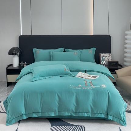 靓生活 2023新款欧曼系列锦棉提花刺绣四件套 欧曼-玛瑙绿