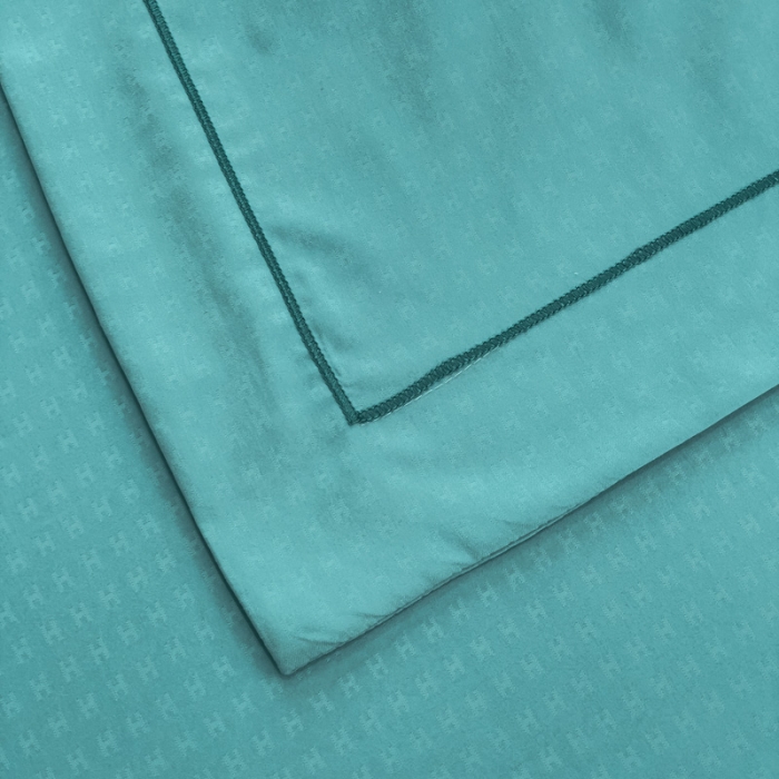 91家纺网 家纺一手货源 找家纺 靓生活 2023新款欧曼系列锦棉提花刺绣四件套 欧曼-玛瑙绿