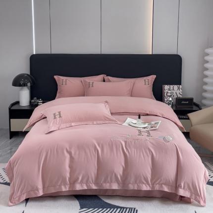 靓生活 2023新款欧曼系列锦棉提花刺绣四件套 欧曼-藕粉