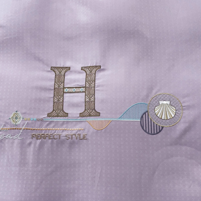 91家纺网 家纺一手货源 找家纺 靓生活 2023新款欧曼系列锦棉提花刺绣四件套 欧曼-浅紫