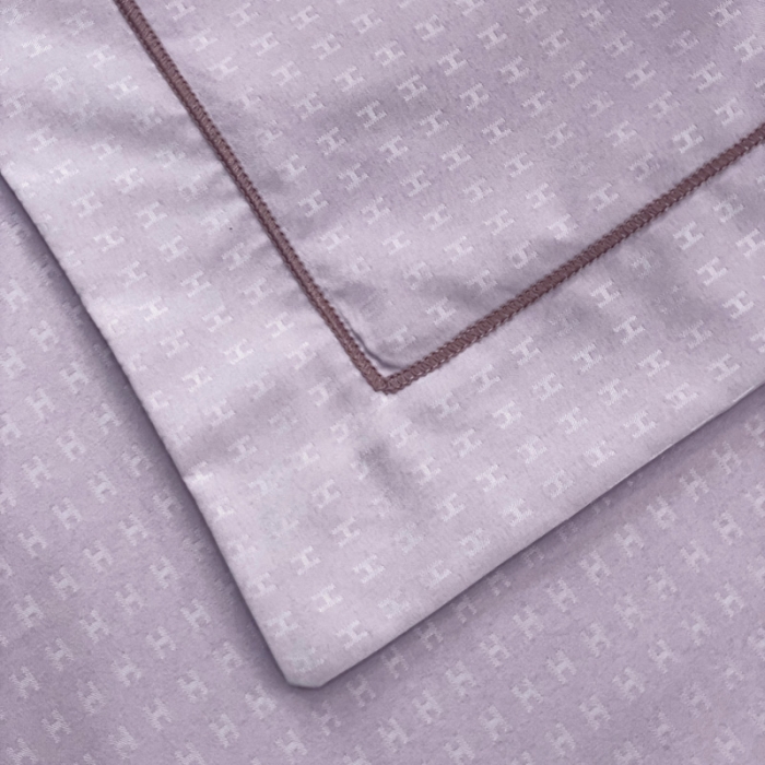 91家纺网 家纺一手货源 找家纺 靓生活 2023新款欧曼系列锦棉提花刺绣四件套 欧曼-浅紫