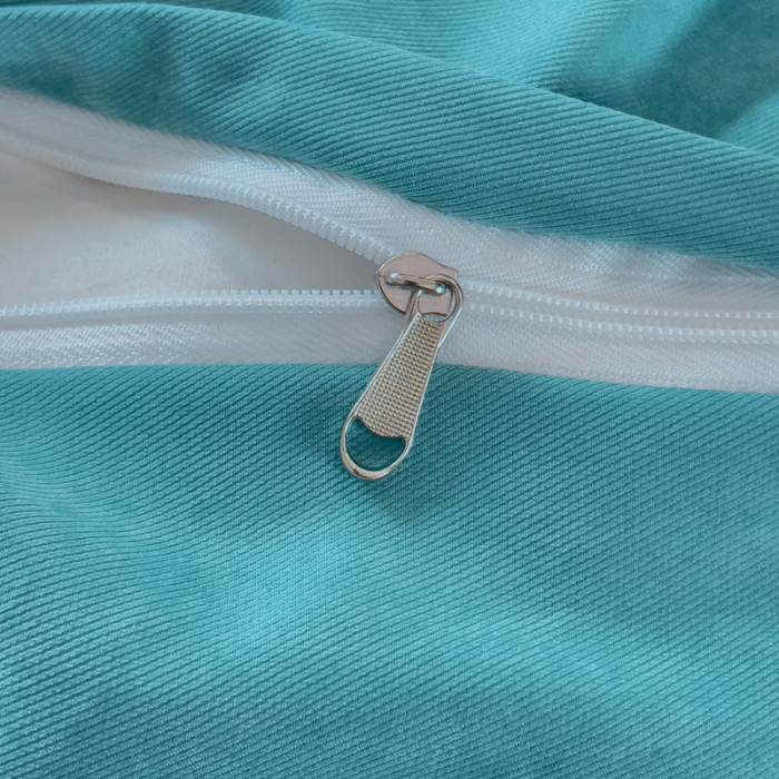 91家纺网 家纺一手货源 找家纺 靓生活 2023新款爱丽丝系列锦棉提花刺绣四件套 爱丽丝-香槟蓝