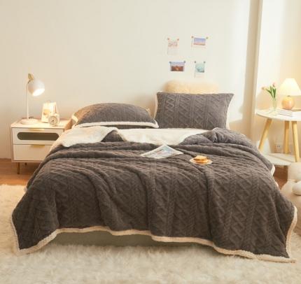 91家纺网 家纺一手货源 找家纺 （总）好梦缘 2023新款柔软塔芙绒提花毛毯