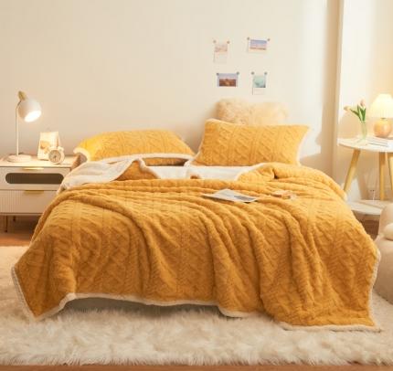 91家纺网 家纺一手货源 找家纺 （总）好梦缘 2023新款柔软塔芙绒提花毛毯