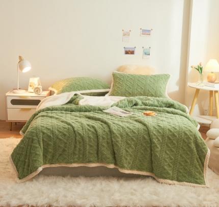 91家纺网 家纺一手货源 找家纺 （总）好梦缘 2023新款柔软塔芙绒提花毛毯