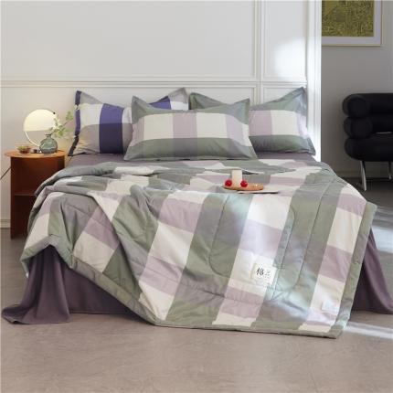 91家纺网 家纺一手货源 找家纺 （总）好梦缘 2023新款水洗棉夏被、夏被四件套