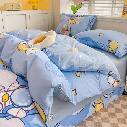 91家纺网 家纺一手货源 找家纺 乐童 2024网红直播爆款吊边＋一字绣工艺款四件套（十）探索星球