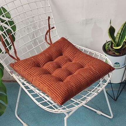 91家纺网 家纺一手货源 找家纺 （总）李帅家居纯色高克重玉米粒绒方款绑带坐垫椅子垫沙发垫学生垫打坐垫