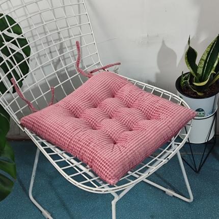 91家纺网 家纺一手货源 找家纺 （总）李帅家居纯色高克重玉米粒绒方款绑带坐垫椅子垫沙发垫学生垫打坐垫