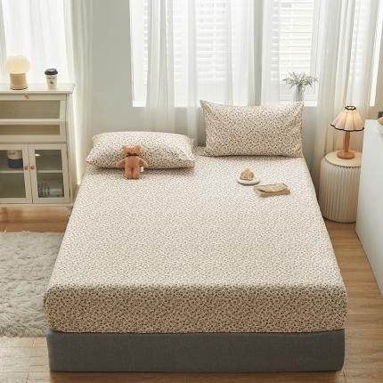 绫韵2023新款ins小清新碎花全棉13772精梳纯棉单床笠 悠若花园