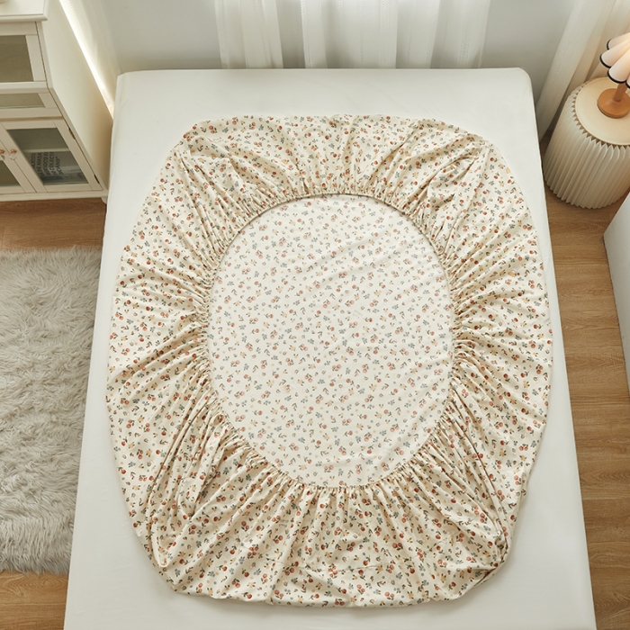 91家纺网 家纺一手货源 找家纺 绫韵2023新款ins小清新碎花全棉13772精梳纯棉单床笠 元气花海