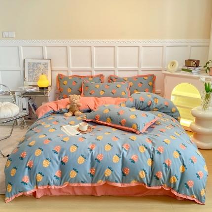 91家纺网 家纺一手货源 找家纺 （总）艺玲 2023网红热款加厚柔软糯糯棉爱意系列四件套