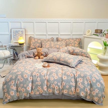 91家纺网 家纺一手货源 找家纺 （总）艺玲 2023网红热款加厚柔软糯糯棉爱意系列四件套