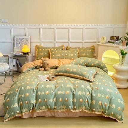 91家纺网 家纺一手货源 找家纺 （总）艺玲 2023网红热款加厚柔软糯糯棉爱意系列四件套