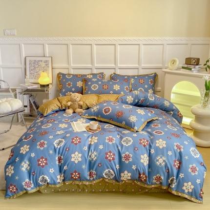 91家纺网 家纺一手货源 找家纺 （总）艺玲 2023网红热款加厚柔软糯糯棉爱意系列四件套