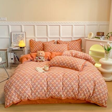 91家纺网 家纺一手货源 找家纺 （总）艺玲 2023网红热款加厚柔软糯糯棉爱意系列四件套