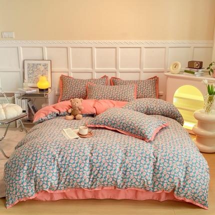 91家纺网 家纺一手货源 找家纺 （总）艺玲 2023网红热款加厚柔软糯糯棉爱意系列四件套